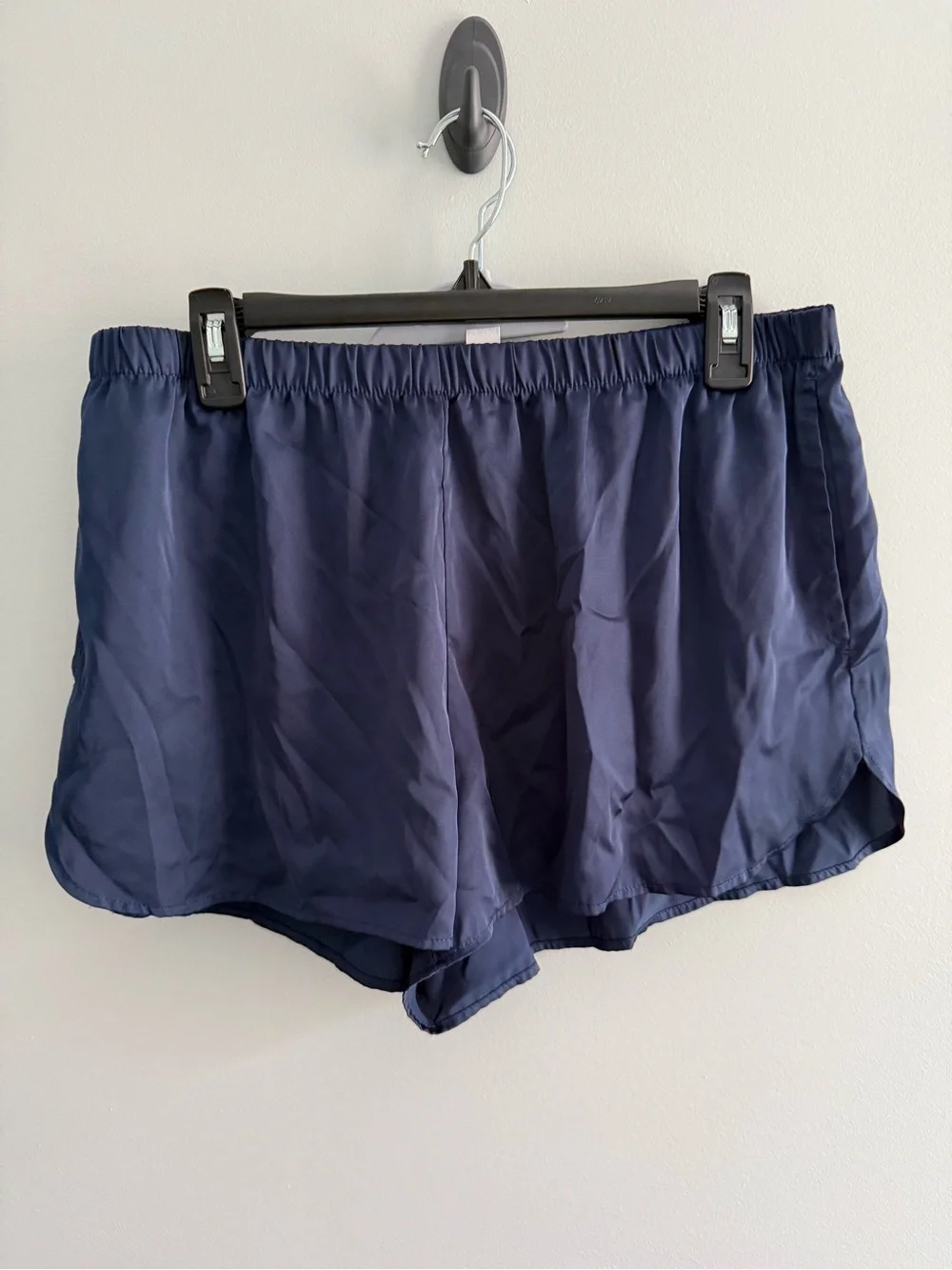 Auden Navy Blue Silky Pajama Lounge Shorts
